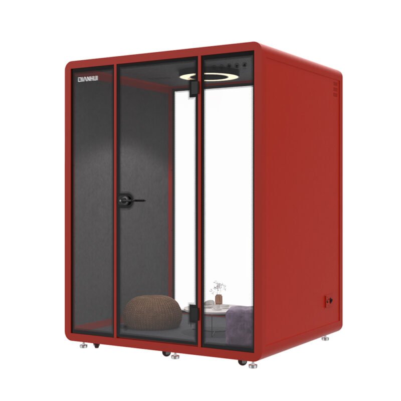 Customized Office Booth Soundproof Private Studio Office Pods 4 Seaters Meeting Pod - Image 4
