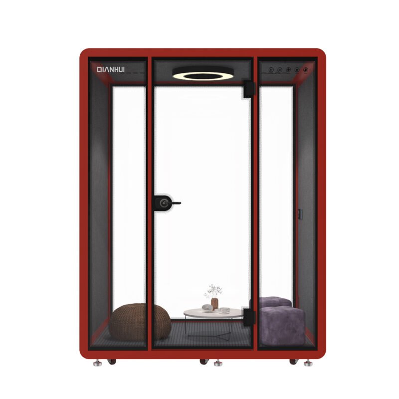 Customized Office Booth Soundproof Private Studio Office Pods 4 Seaters Meeting Pod - Image 3