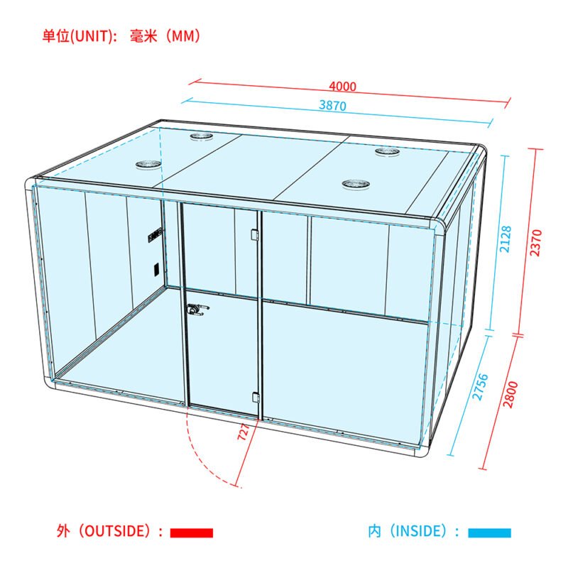 Customized Pod Read Telephone Booth Office Soundproof Booth Vocal Pod Meeting Pod Soundproof Booth Sofa with Table - Image 5