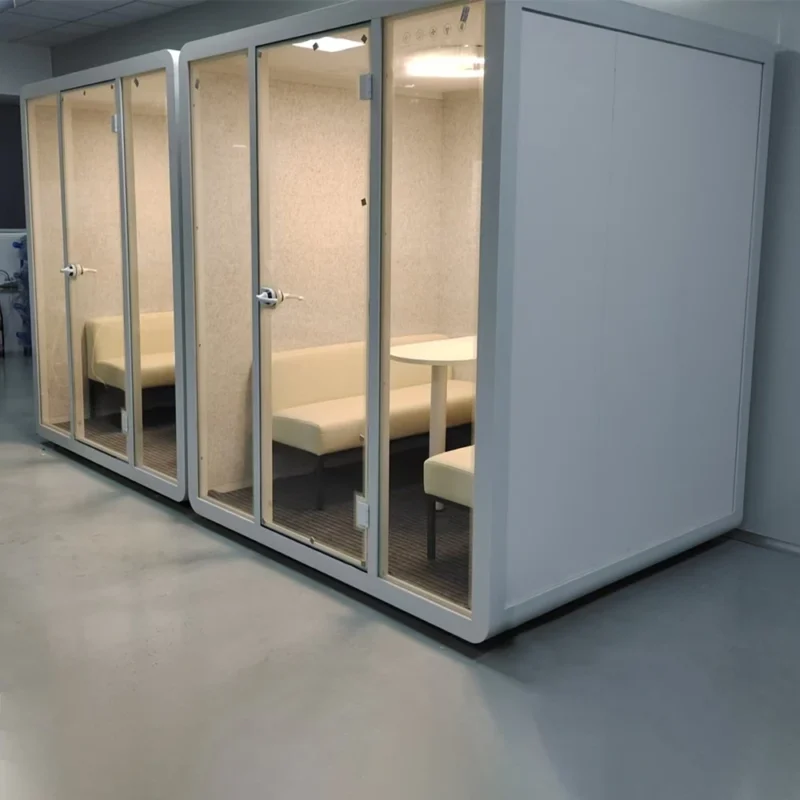 2024 Movable Silence Booth Privacy Office Pod Hollow Design Small Office Pod ODM  Improves Employee Happiness - Image 5
