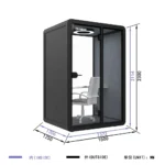 2024 Movable Silence Booth Privacy Office Pod Hollow Design Small Office Pod ODM  Improves Employee Happiness - Image 7