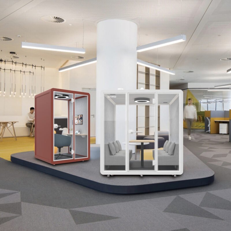 Customized Indoor Soundproof Office Meeting Booth  Acoustic Open Office Booth Office Phone Booth for Business Use - Image 4