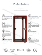 Customized Portable Studio Office Pod Work Sound Proof with USB Socket and air Purification System OEM - Image 7