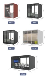 6.38 CBM Modern Design Office Pod Workstation 4 Seating Pods Fast Assemble Sound Acoustic Office Pods ODM - Image 6