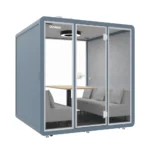 Portable Soundproof Booth Meeting Pods with 4000K Natural Light air Flowing Acoustic Panel Soundproof Glass in Mall - Image 4