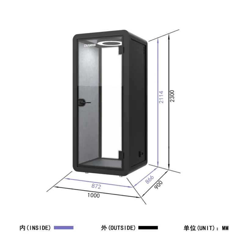 Soundproof Office Booth for Singing Reading Office Building Private Phone Booth for One Person - Image 4