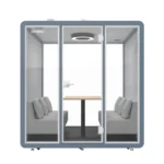 Portable Soundproof Booth Meeting Pods with 4000K Natural Light air Flowing Acoustic Panel Soundproof Glass in Mall - Image 3