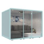 Popular Soundproof Conference Office Phone Booth Soundproof Reception Booth Soundproof  Meeting Pod for Business Use
