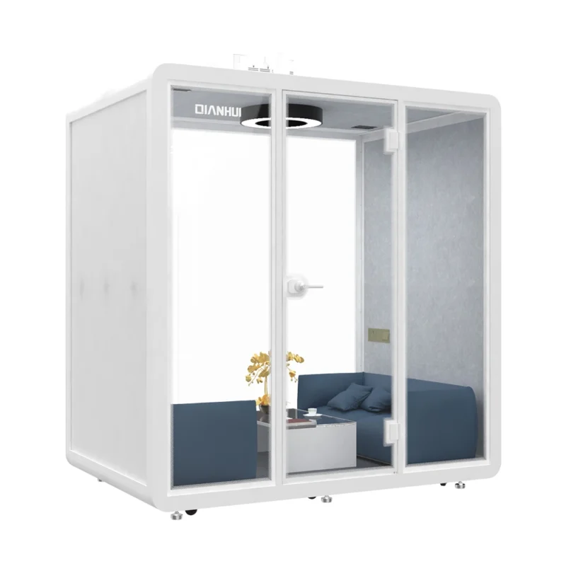 6.38 CBM Modern Design Office Pod Workstation 4 Seating Pods Fast Assemble Sound Acoustic Office Pods ODM - Image 1
