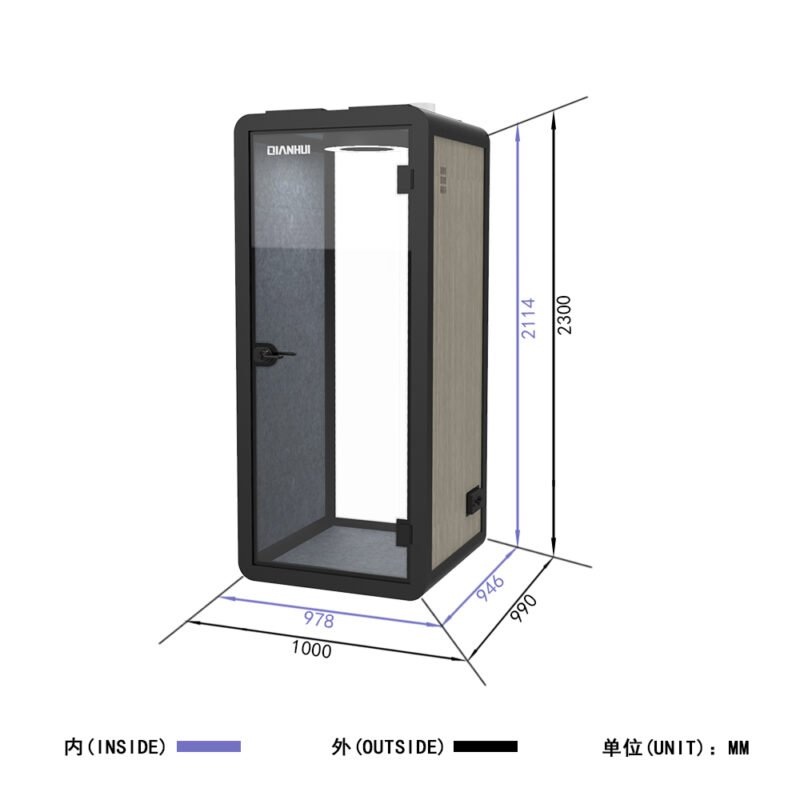 Canadian 45db Sound Proof Home Office Pod Mini Soundproof Booth Personal Space Overall Mold Container House Built-in Ventilation - Image 5