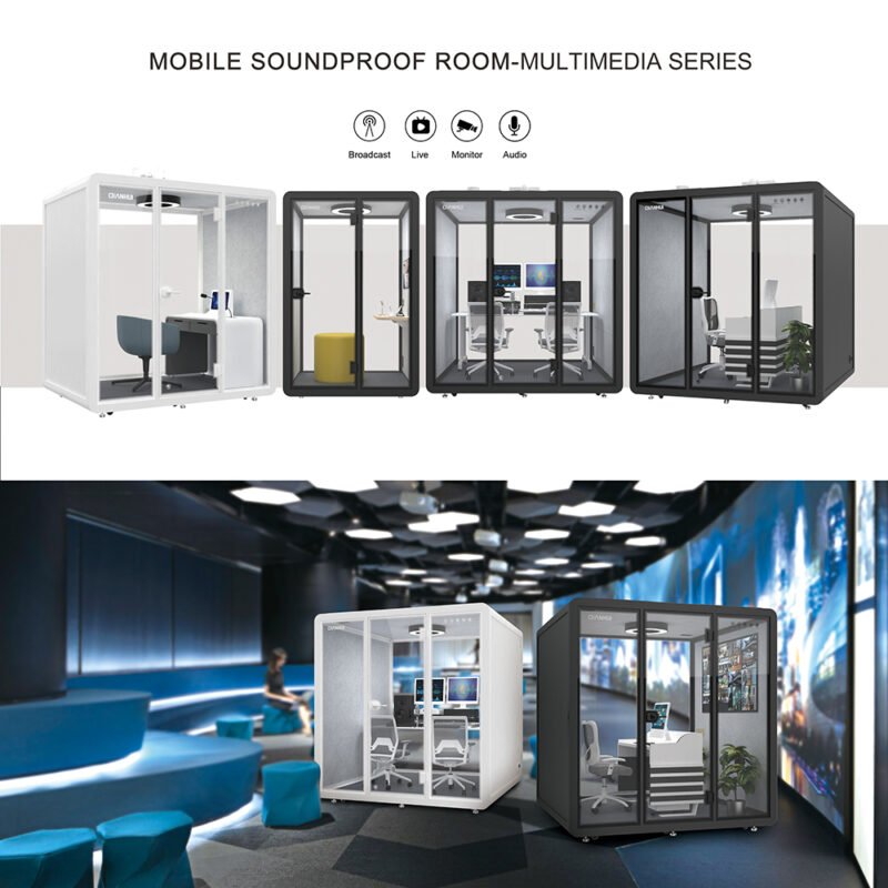 Customized Indoor Soundproof Office Meeting Booth  Acoustic Open Office Booth Office Phone Booth for Business Use - Image 7