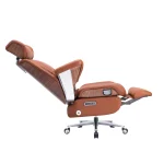 Electric Swivel Hot-selling Light Boss Chair Ergonomic Office Chair Comfortable Reclinable Simple Genuine Leather Office Chair FGZ2520A - Image 7