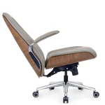 Dark Gray office chair Leather Chair Executive chair  Low Back Chair FGG2501B - Ảnh 2