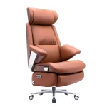 Electric Swivel Hot-selling Light Boss Chair Ergonomic Office Chair Comfortable Reclinable Simple Genuine Leather Office Chair FGZ2520A - Image 3